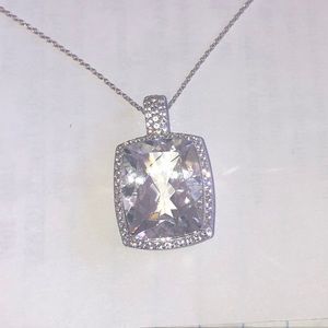 Giant rock crystal necklace